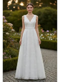 Vestido De Novia Largo Evasé Ne 15