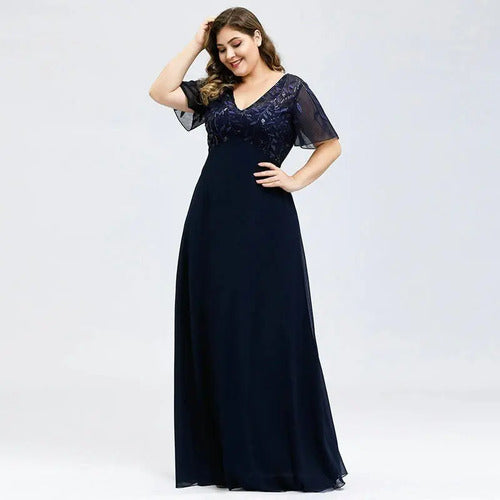 Vestido Fiesta Largo Graduación Gala Talla Grande Ep 129