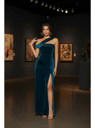 Vestido Largo Strapless Sexy  Ajustado Abertura Muslo Va 608