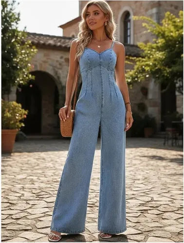 Entero Jumpsuit Mono Mezclilla Jeans Denim El 237