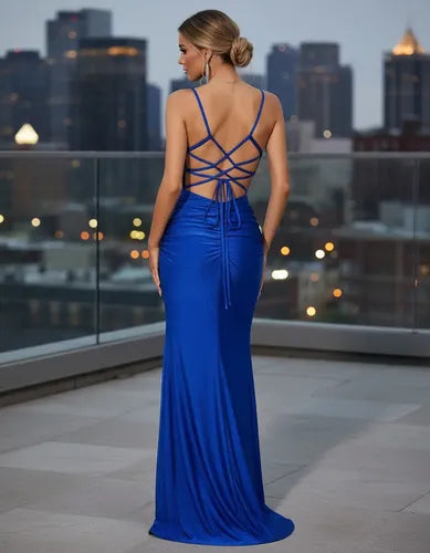 Vestido Fiesta  Lentejuelas Tiras Cruzada Espalda Vl 44