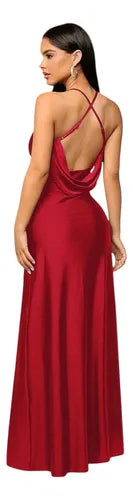Vestido Dama De Honor Espalda Descubierta Fiesta Va 624