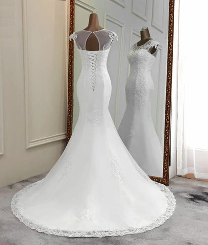 Vestido Novia Marfil Sirena Corset Delpilar Np 07