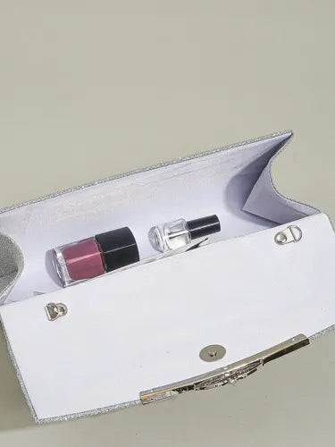 Cartera Clutch Brillosa Delpilar Ct 13 Mujer Noche