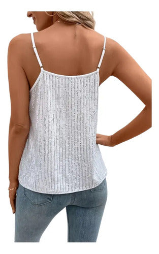 Top Blusa Mujer Fiesta Lentejuelas Bb 48