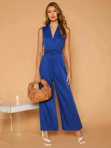 Entero Jumpsuit Mono Cuello Con Solapa Pierna Ancha  El 90