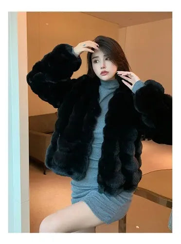 Elegante  Chaqueta Capa Bolero Piel Fiesta Bb 12