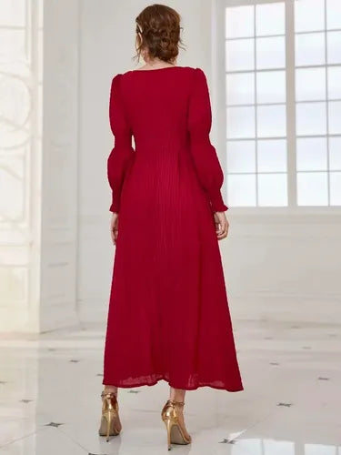 Vestido Escote Corazón Con Mangas  Va 515