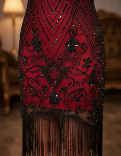 Vestido De Baile Retro Gatsby, Años 20 Charleston  Va 626
