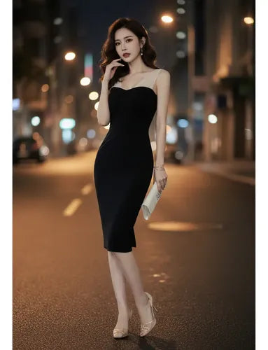 Vestido Bodycon Coctel Fiesta Negro Hq 30 Negro L