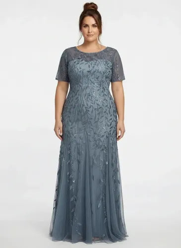 Vestido largo multicolor lentejuelas corte sirena
