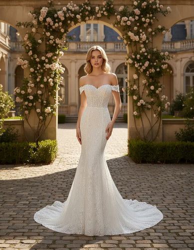 Vestido Novia Marfil Sirena Corset Delpilar Np 06