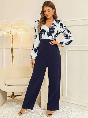 Entero Jumpsuit Mono Fiesta Estampado El 207 Azul M