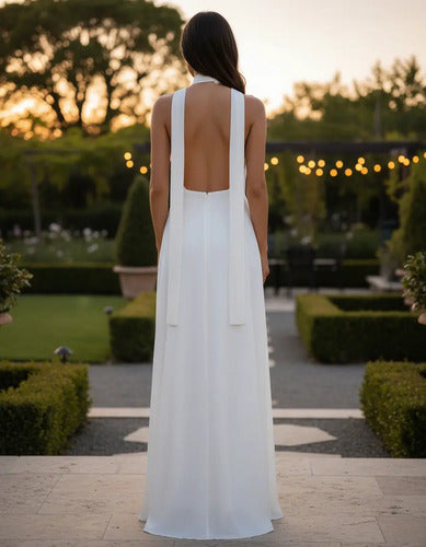 Vestido Largo Delpilar Va 543 Escote V Fiesta Mujer