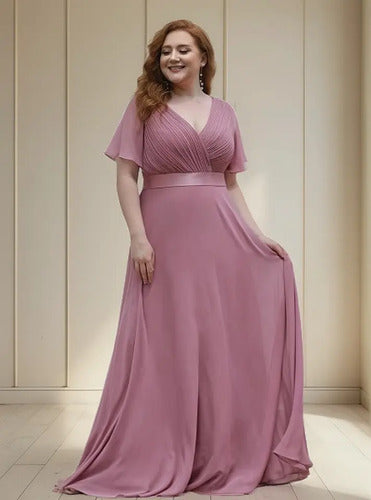 Vestido Fiesta Largo Graduación Talla Grande Ep 16