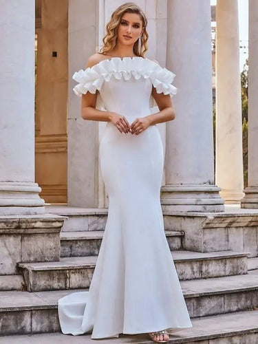 Vestido Novia Blanco Largo Sirena Ne 22