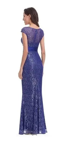 Vestido Largo Azul Fiesta Ep 99 Azul 6