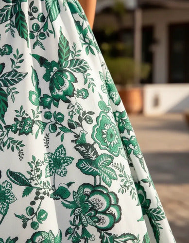 Vestido Largo Bohemio Playa Estampado Floral Verano