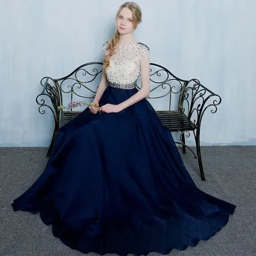Vestidos Fiesta Largo Azul Ep 401