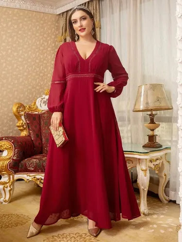 Vestido Fiesta Largo Matrimonio Talla Grande Ep 425