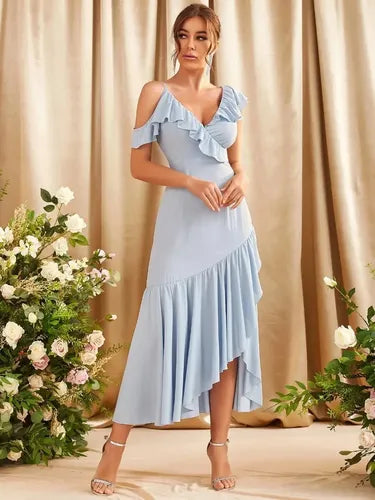 Vestido Largo Halter Delpilar  Mujer Fiesta Va 503