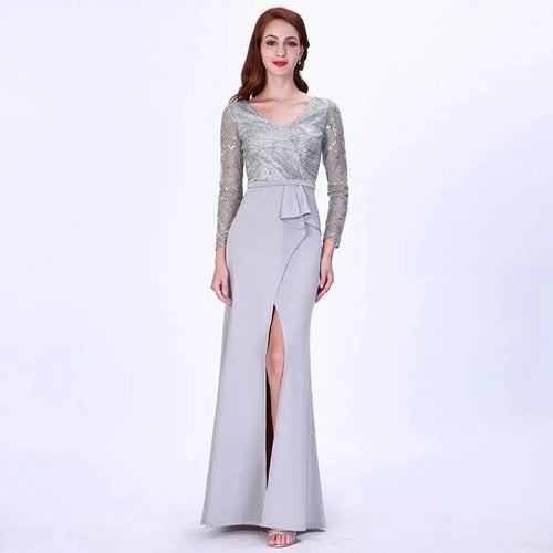 Vestidos Fiesta Madrina Noche Largo Talla Ep 164