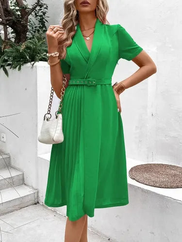 Vestido Formal Coctel Oficina Cinturón Va 517