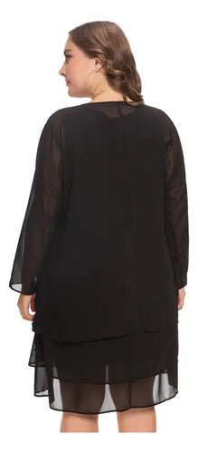 Vestido Fiesta Talla Grande 2 Piezas Vg 45