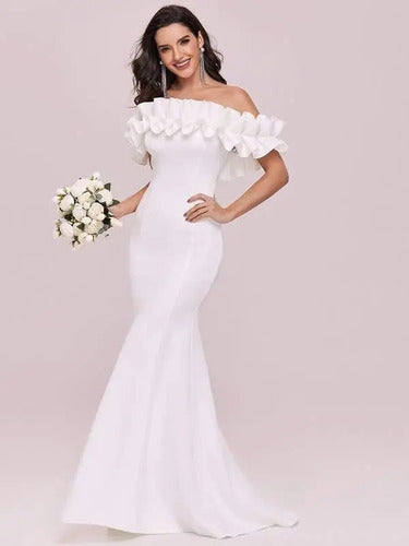 Vestido Novia Blanco Largo Sirena Ne 22