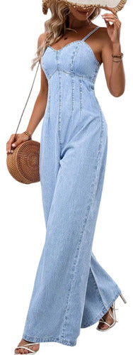 Entero Jumpsuit Mono Mezclilla Jeans Denim El 224