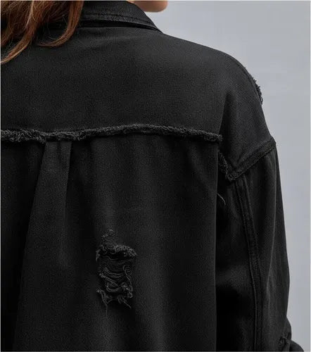 Abrigo Chaqueta Blazer Tapado Bb 35 Negro M