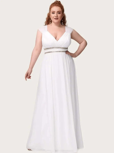 Vestidos Fiesta Gasa Novia Gala Talla Grande Ep 67