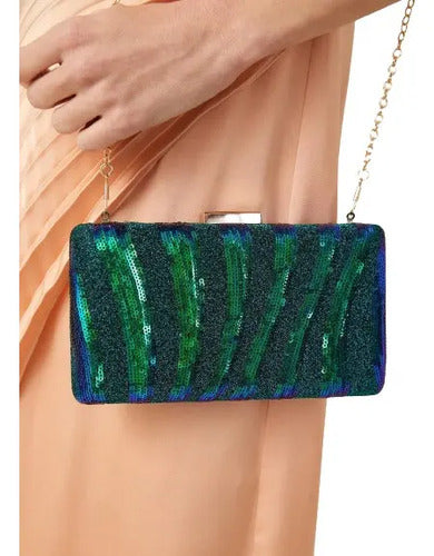 Cartera Brillos Fiesta Coctel Noche Clutch Mano Ct 09