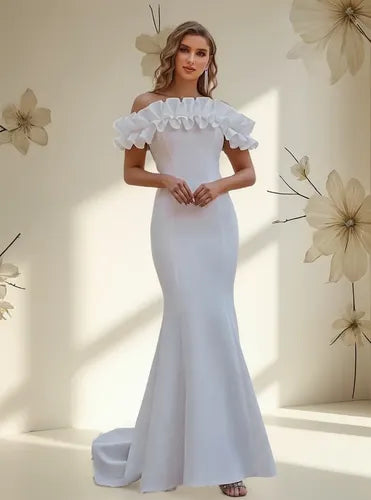 Vestido Novia Blanco Largo Sirena Ne 22