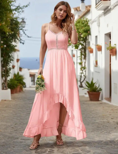 Vestido Tirantes Ajustables Fiesta De Día Mullet Va 512