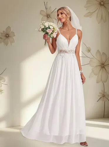 Vestido De Novia Forrado Gasa Delpilar Ns 07