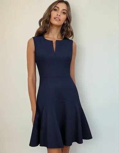 Vestido Oficina Cóctel Formal Acampanado Swing Va 484