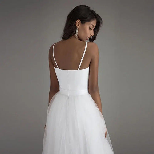 Vestido De Novia Escote Corazón 4 Capas De Tul Ns 01 Blanco 6