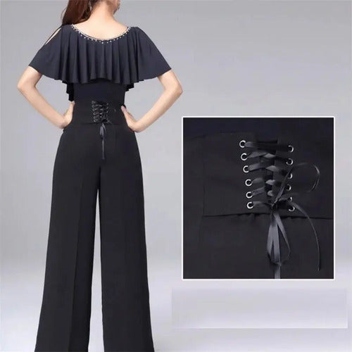 Pantalones De Baile Latino Para Mujer, De Pierna Ancha Pt 13