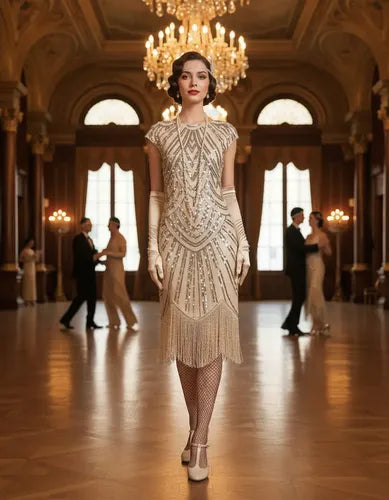 Vestido De Baile Retro Gatsby, Años 20 Charleston  Va 617