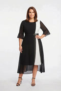 Vestido de gasa midi talla grande