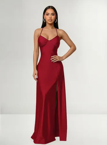Vestido Dama De Honor Espalda Descubierta Fiesta Va 624