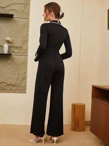 Entero Jumpsuit Mono Negro Fiesta  El 66 Negro M