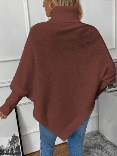 Ruana Poncho Tejido Chal De Punto Tapado Mujer Bb 32