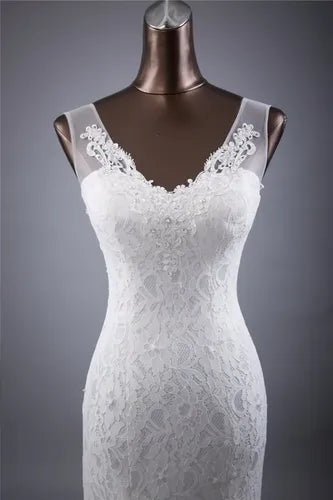 Vestido Adulto Mujer De Novia Encaje Sirena Np 02