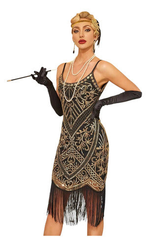 Vestido De Baile Retro Gatsby, Años 20 Charleston  Va 610