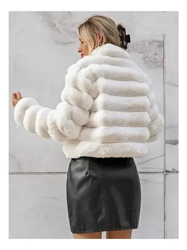 Elegante  Chaqueta Capa Bolero Piel Fiesta Ep 05
