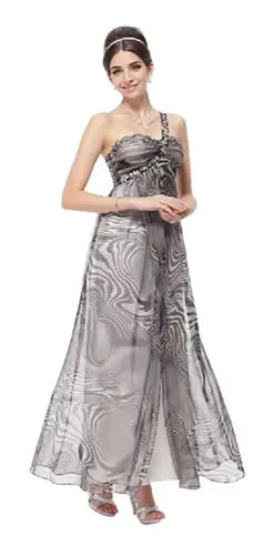 Vestido Largo Fiesta Graduación Matrimonio Ep 36 Gris 8