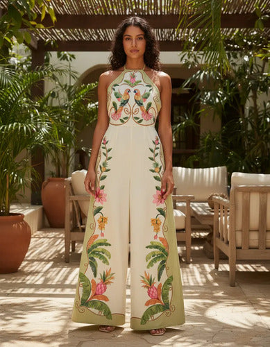 Entero Jumpsuit Enterito Mono Estampado Tropical  El 93