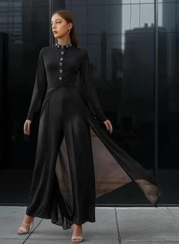 Entero Jumpsuit Mono Negro Fiesta  El 223 Negro M